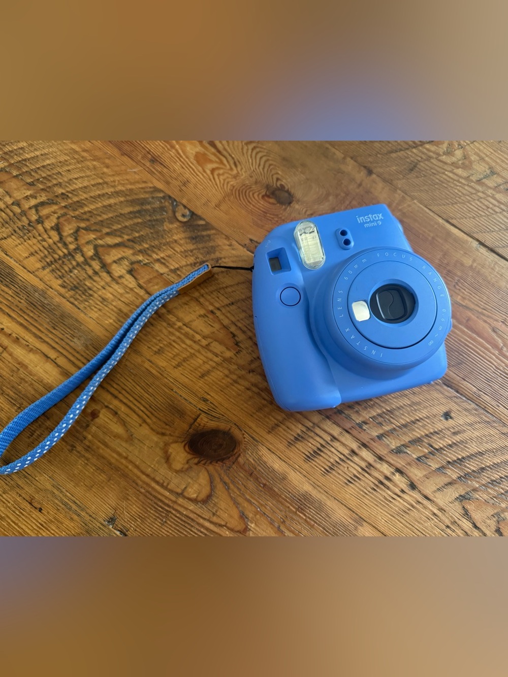 Fujifilm Instax Mini 9 Instant Camera in Blue with Matching Strap
